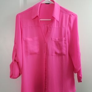 Express button down pink shirt